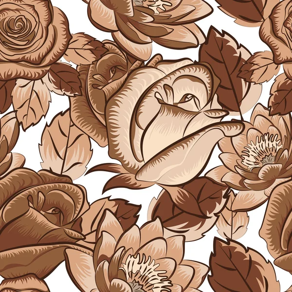 Seamless floral wallpaper — Stock Vector