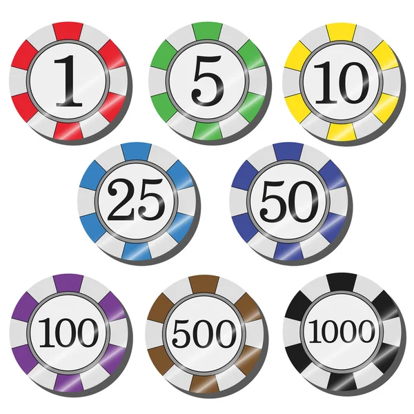 Casino chips — Stock Vector