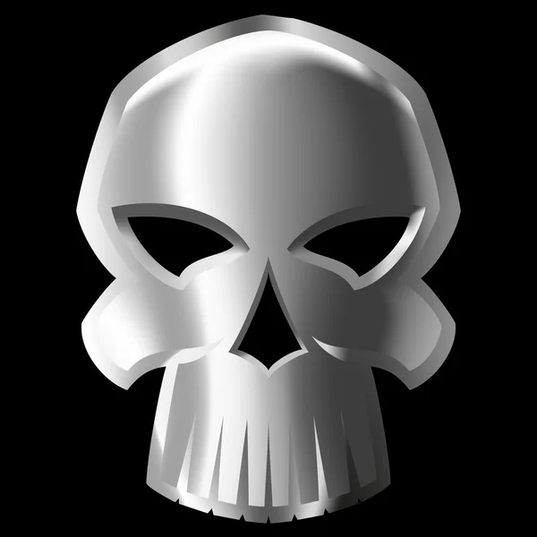 Metal skull — Stock Vector