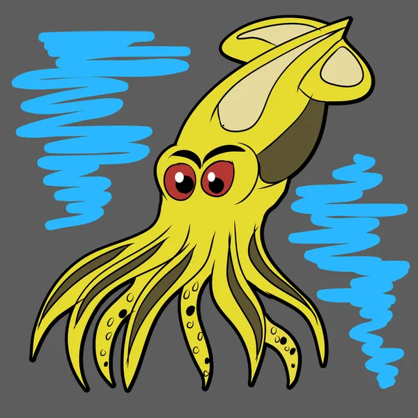 Squid. Vector — Stock Vector