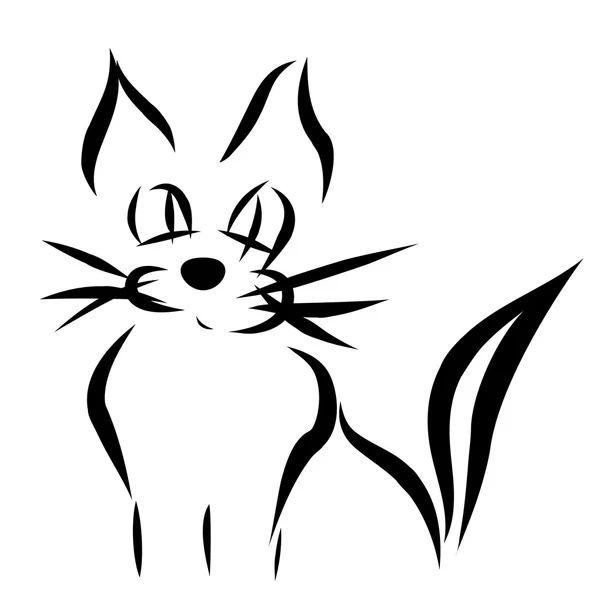 Kalligrafie kat — Stockvector