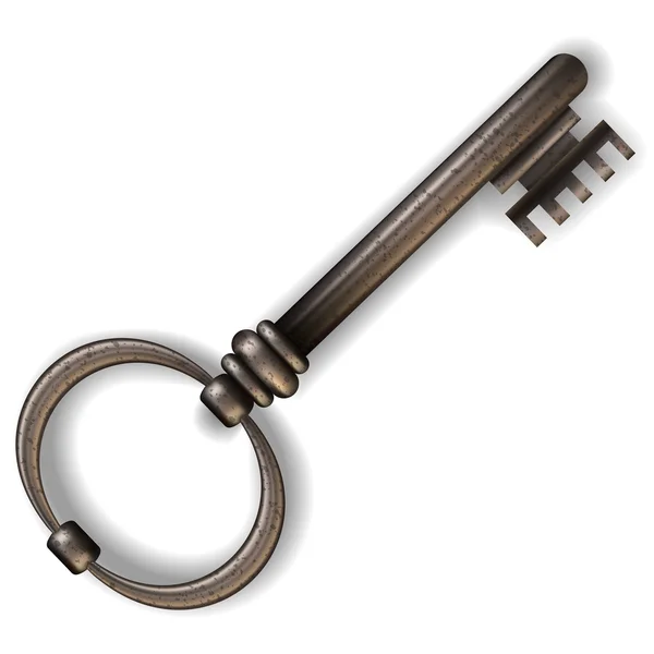 Oude sleutel. — Stockvector