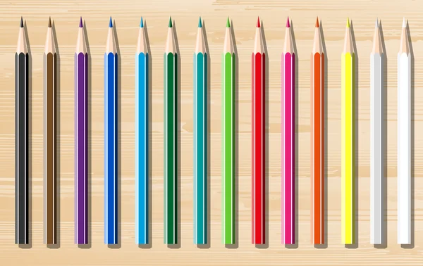 Crayons colorés — Image vectorielle