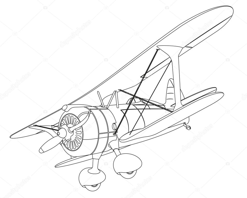 Letadlo kresba Stock Vector od © gorbovoi81 46624241