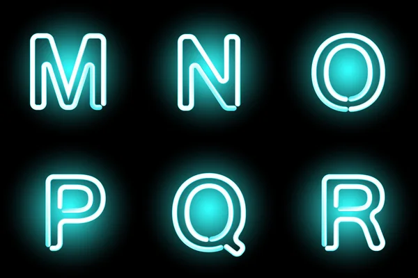 Neon letters — Stock Vector