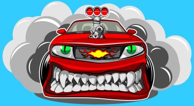Angry car clipart