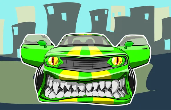 Wütendes Auto — Stockvektor