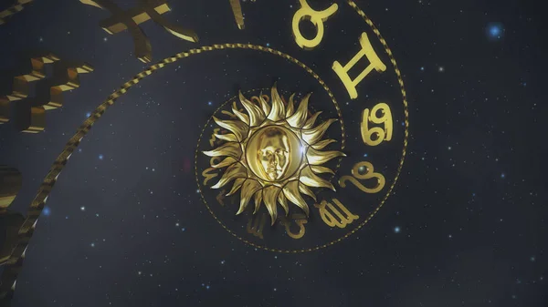 Roda horóscopo Zodiacal — Fotografia de Stock