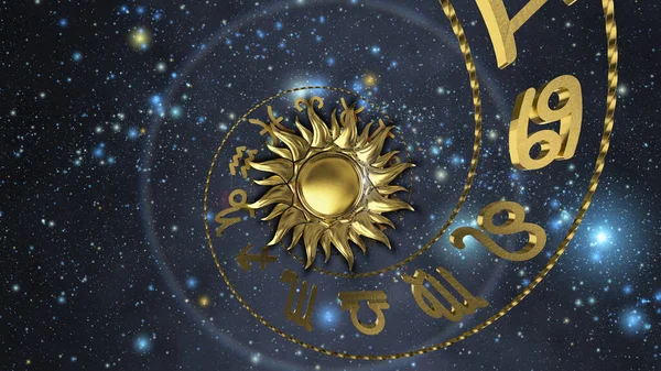 Horoscope wheel Zodiacal — Stock Photo, Image