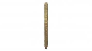 Gold coin with skulls on white background. Pirate treasure. 3D render.