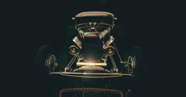 Arka planda Hot Rod siyahı. 3 Boyutlu Hazırlama.