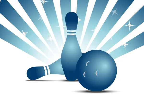 Bowling skittles en strepen — Stockvector
