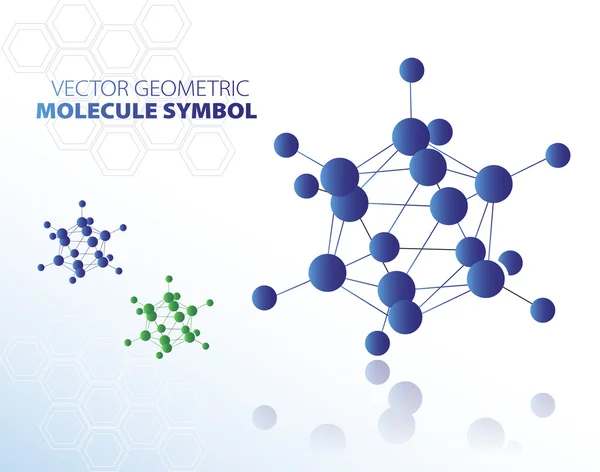 Symbol cząsteczki niebieski — Wektor stockowy