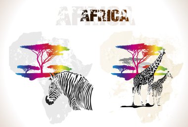 Afrika harita hayvanlarla