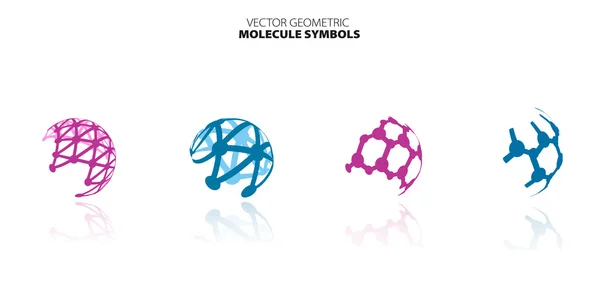 Conjunto de iconos moleculares — Archivo Imágenes Vectoriales