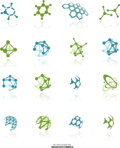 Ensemble d'icônes de molécules — Image vectorielle