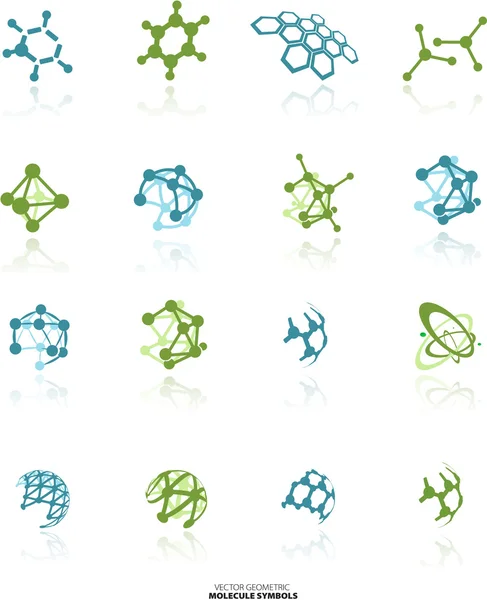 Conjunto de ícones de moléculas — Vetor de Stock