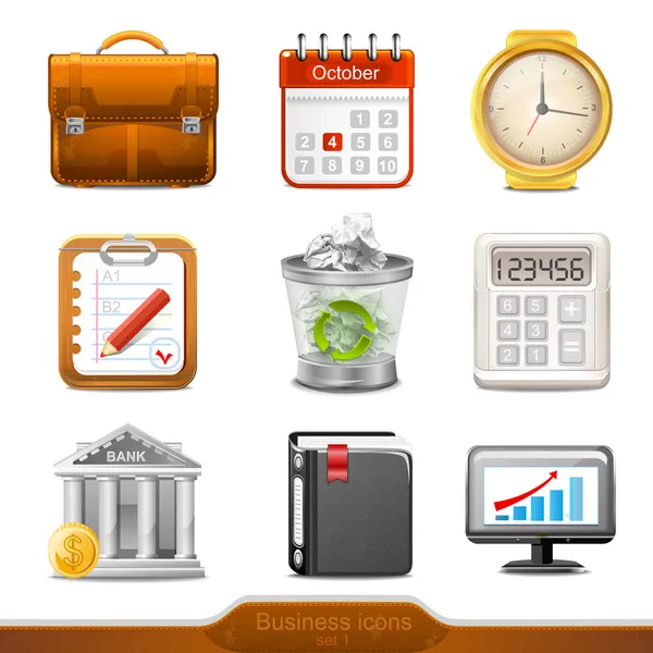 Businesss icons set1 — Stock Vector