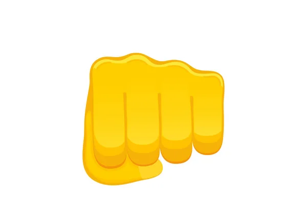 Aankomende Vuist Icoon Hand Gebaar Emoji Vector Illustratie — Stockvector