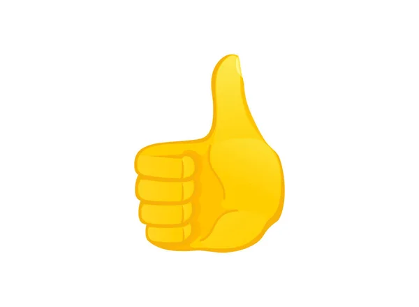 Daumen Hoch Emoji Vektorillustration Mit Handgesten — Stockvektor
