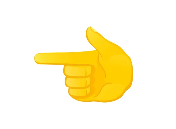 Zeigt Den Zeigefinger Nach Links Emoji Vektorillustration Mit Handgesten — Stockvektor