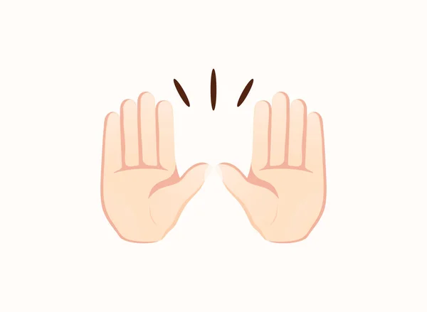 Raising Hands Icon Hand Gesture Emoji Vector Illustration — Stock Vector