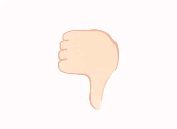 Pouce Bas Icône Illustration Vectorielle Emoji Geste Main — Image vectorielle