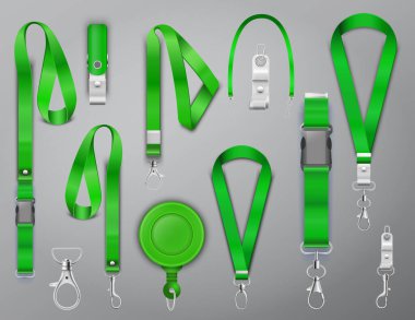 Metal pençe tutuş vektör illüstrasyonlu yeşil halatlar