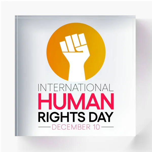 День Прав Людини Відзначається Щороку Грудня Час Людей Всьому Світу — стоковий вектор