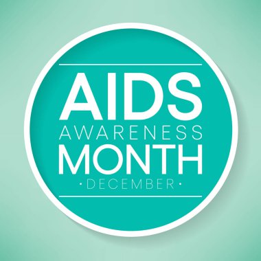 AİDS farkındalık ayı Aralık ayında her yıl gözlemlenmektedir, bu gün HIV ile uzun ve dolu bir hayat yaşayan ve sağlık ve sosyal ihtiyaçlarını gideren insan sayısına dikkat çekmektedir. Vektör sanatı