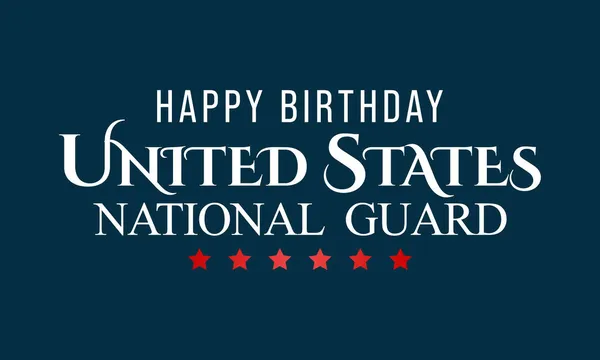 Aniversário Guarda Nacional Dos Estados Unidos Observado Todos Anos Dezembro — Vetor de Stock