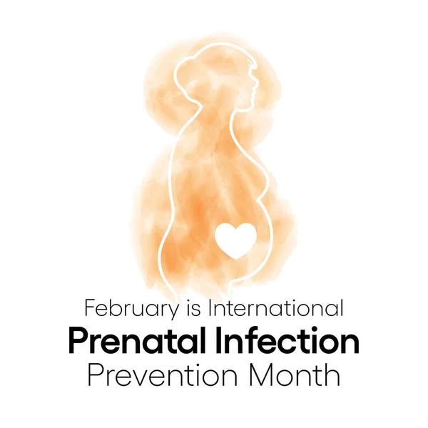 Der Präventionsmonat Für Pränatale Infektionen Gbs Findet Jedes Jahr Februar — Stockvektor