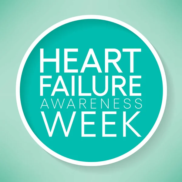 Semana Conciencia Insuficiencia Cardíaca Observa Cada Año Febrero Ilustración Vectorial — Vector de stock