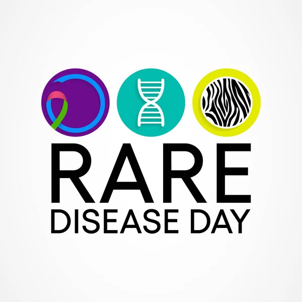 질병의 Rare Disease Day 마지막 관찰되며 질병에 인식을 높이고 치료와 — 스톡 벡터