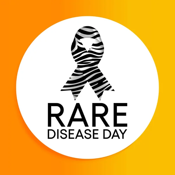 질병의 Rare Disease Day 마지막 관찰되며 질병에 인식을 높이고 치료와 — 스톡 벡터