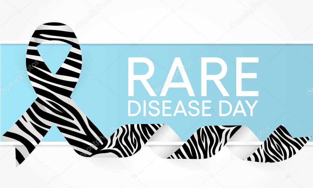 Rare Disease Day is observed every year on the last day of February to raise awareness for rare diseases and improve access to treatment and medical representation. Vector illustration.