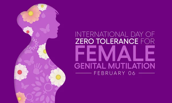 Vector Illustration Theme International Day Zero Tolerance Female Genital Mutilation Stock