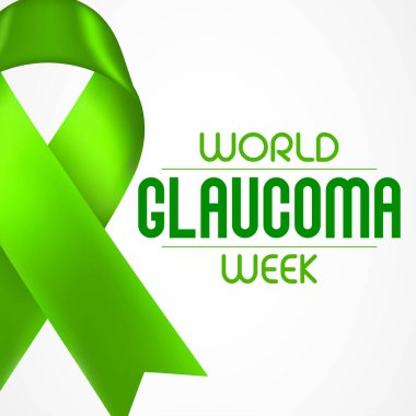 Dünya Glaukoma Haftası Mart ayında her yıl gözlenir. Optik sinirlere zarar veren bir grup göz hastalığıdır ve bu da iyi bir görüş için hayati önem taşır. Vektör illüstrasyonu