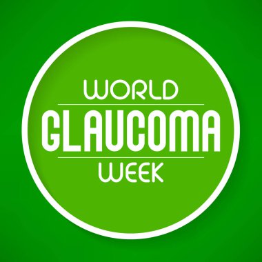 Dünya Glaukoma Haftası Mart ayında her yıl gözlenir. Optik sinirlere zarar veren bir grup göz hastalığıdır ve bu da iyi bir görüş için hayati önem taşır. Vektör illüstrasyonu