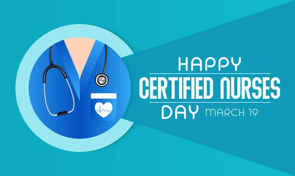 Certified Nurses Day Observed Every Year March Day Nurses Celebrate — Stok Vektör