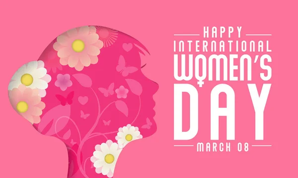 International Women Day Celebrated March 8Th Annually World Focal Point —  Vetores de Stock