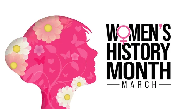 Women History Month Observed Every Year March Annual Declared Month — Stockvector