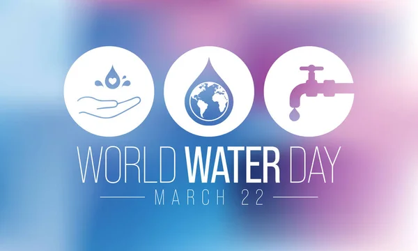 Der Weltwassertag Wird Jedes Jahr März Begangen Und Unterstreicht Die — Stockvektor
