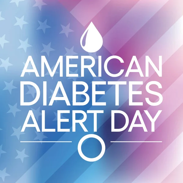 美国每年三月都会庆祝糖尿病警报日 这是一个为期一天的警钟 其重点是糖尿病的严重性和理解风险的重要性 矢量说明 — 图库矢量图片