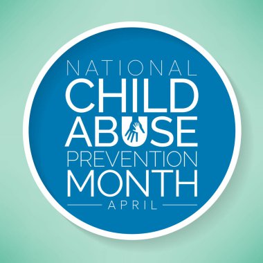 Çocuk istismarını önleme ayı, her yıl Nisan ayında bilinçlendirme ve çocuk istismarını önleme amaçlı olarak gözlemlenmektedir. Vektör illüstrasyonu