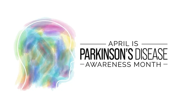 Mês Conscientização Doença Parkinson Observado Todos Anos Abril Distúrbio Cerebral — Vetor de Stock