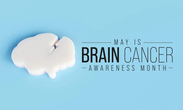 Mayıs Ayında Her Yıl Beyin Kanseri Farkındalığı Ayı Gözlemleniyor Beyinde — Stok fotoğraf