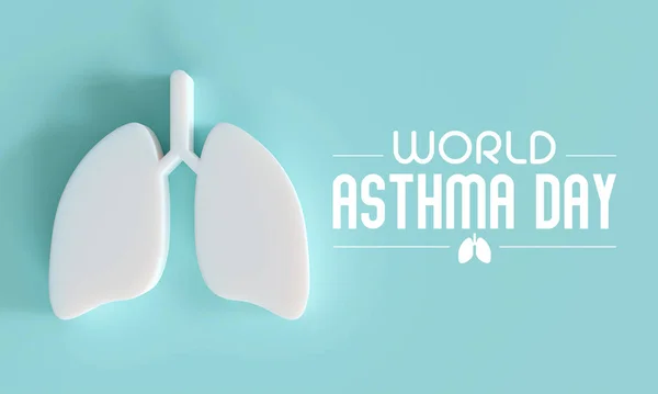 Światowy Dzień Astmy Obchodzony Jest Każdego Roku Maju Jest Chorobą — Zdjęcie stockowe