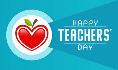 Dünya Öğretmenleri Günü her yıl mayıs ayında kutlanır. Gün, dünya çapında öğretmenlik mesleğini kutlamak ve başarıları değerlendirmek için bir fırsat sunuyor. Vektör illüstrasyonu.