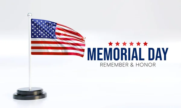 記念の日は毎年5月に行われる 米軍の任務遂行のために亡くなった軍人を称え追悼するための連邦政府の祝日です 3Dレンダリング — ストック写真